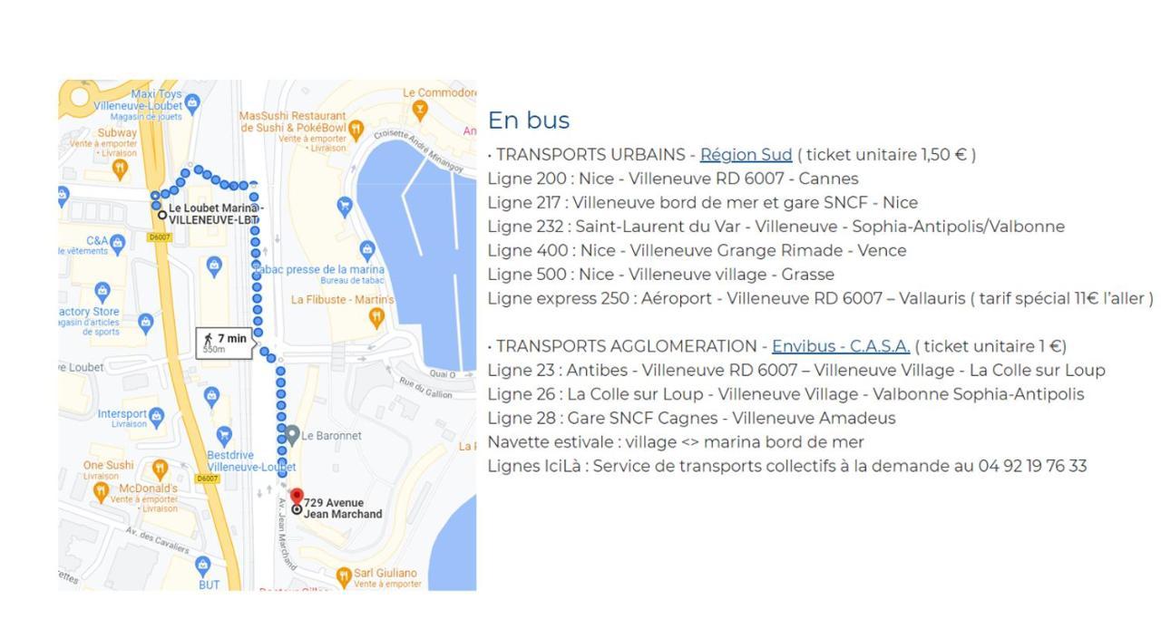 Venus - Climatise - Marina Baie Des Anges Lägenhet Villeneuve-Loubet Exteriör bild