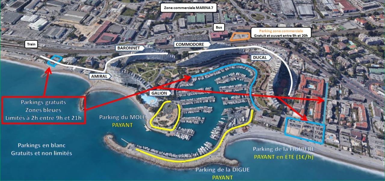 Venus - Climatise - Marina Baie Des Anges Lägenhet Villeneuve-Loubet Exteriör bild